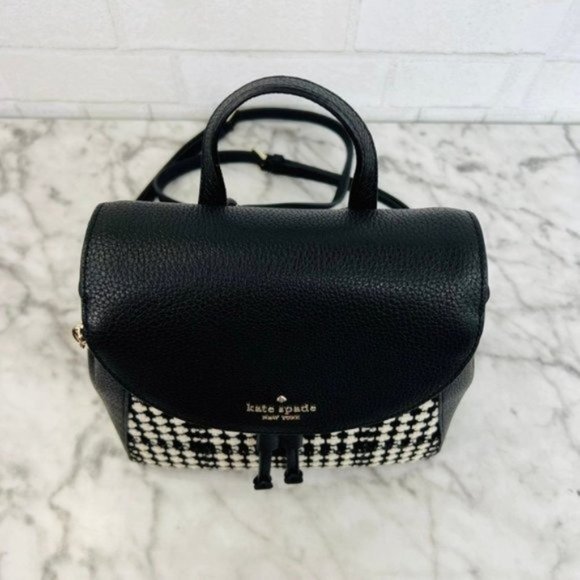 Kate Spade Leila Tweed Fabric Medium Flap Backpack - Picture 3 of 11